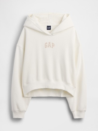 VintageSoft Oversized Crop Logo Hoodie | Gap (US)