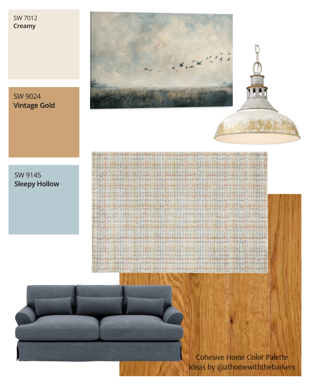 DIY home decorating, paint color samples and interior design for a living room 

 