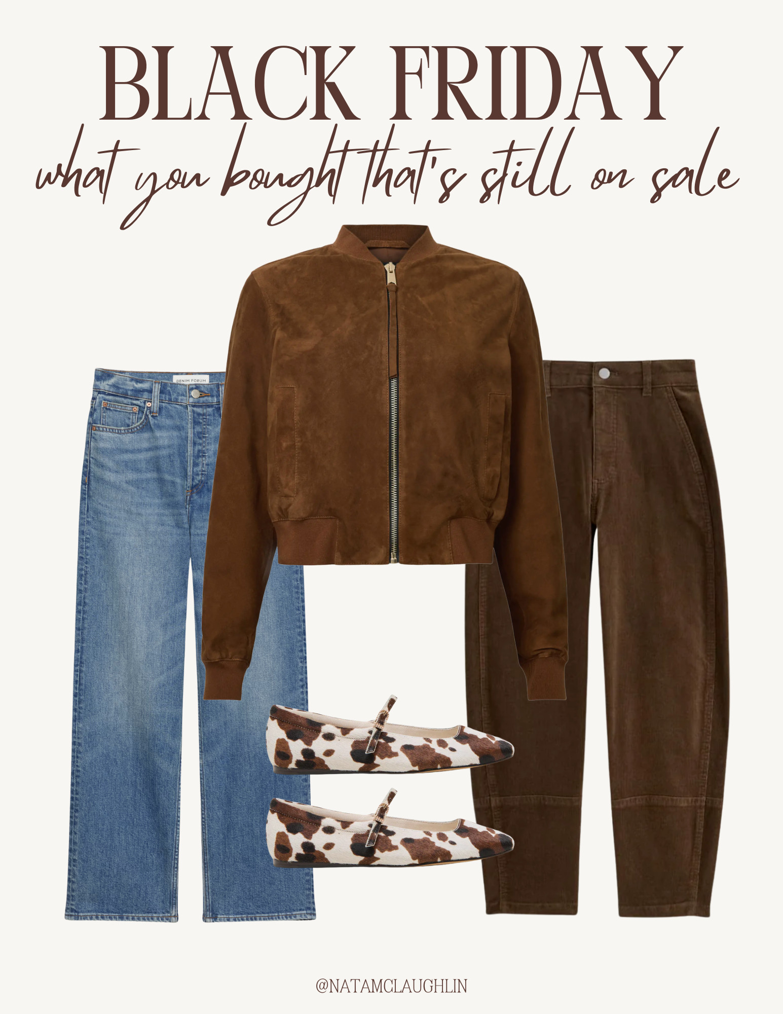 Here are a few pieces we all love that are still on sale for Cyber Monday! I'm wearing a US 6 in the suede jacket, a 4 in the corduroy pants, a 28 in the jeans, and the shoes are TTS! 

 #LTKmomlife #LTKSeasonal #LTKSaleAlert