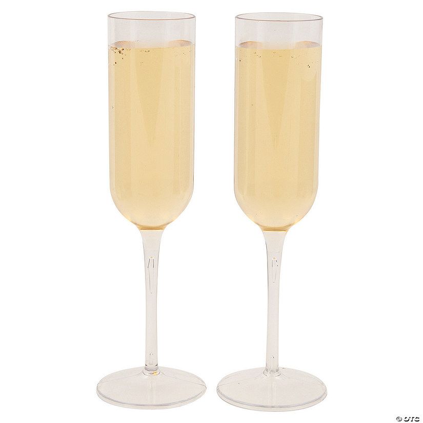 Premium Plastic Champagne Flutes - 25 Ct. | Oriental Trading Company
