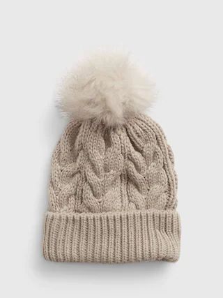 Kids Cable-Knit Pom Beanie | Gap (US)