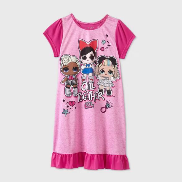 Girls' L.O.L. Surprise! 'Chill Together' Dorm Nightgown - Pink | Target