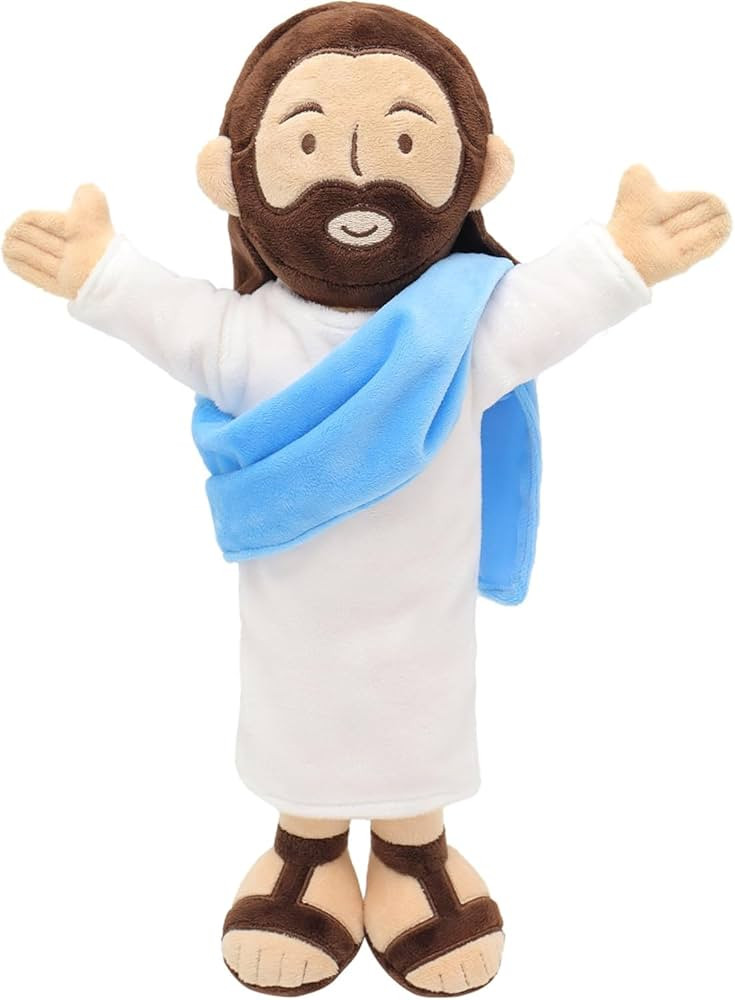 13" Jesus Plush, Jesus Stuffed Doll Plushie for Easter Christmas Church (Brown) | Amazon (US)