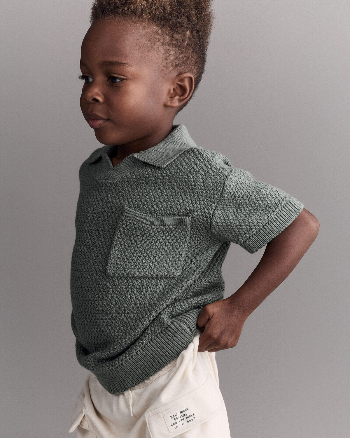 Toddler Boy Knit Polo with Pocket - Olive - Otter Avenue | Carter's | Carter's Inc