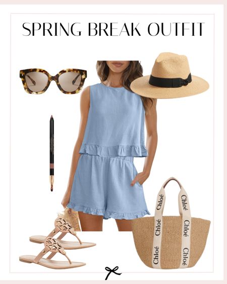 Loving this shorts and top set for spring break travels! Perfect for shopping and going out to lunch! 

#LTKSeasonal #LTKbeauty #LTKstyletip