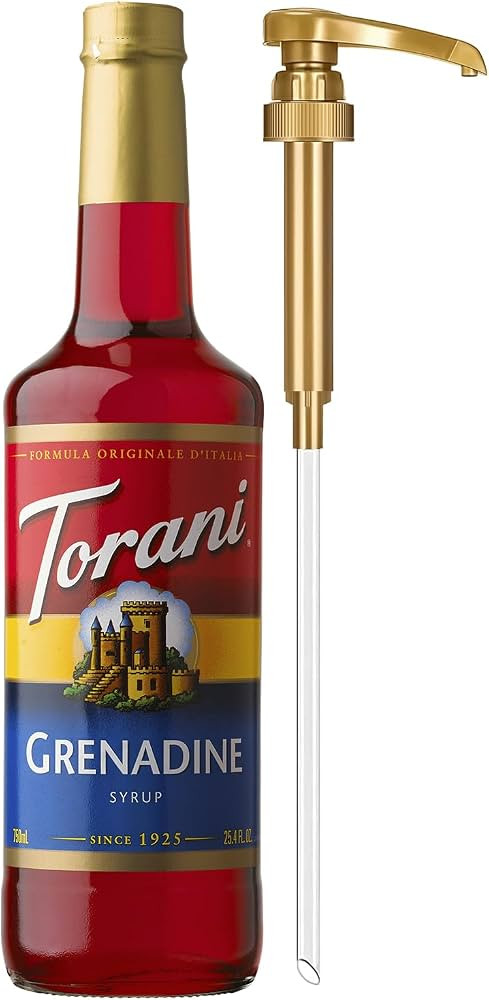 Torani Syrup, Grenadine Flavoring for Drinks, Pump Included, 25.4 Fl Oz | Amazon (US)