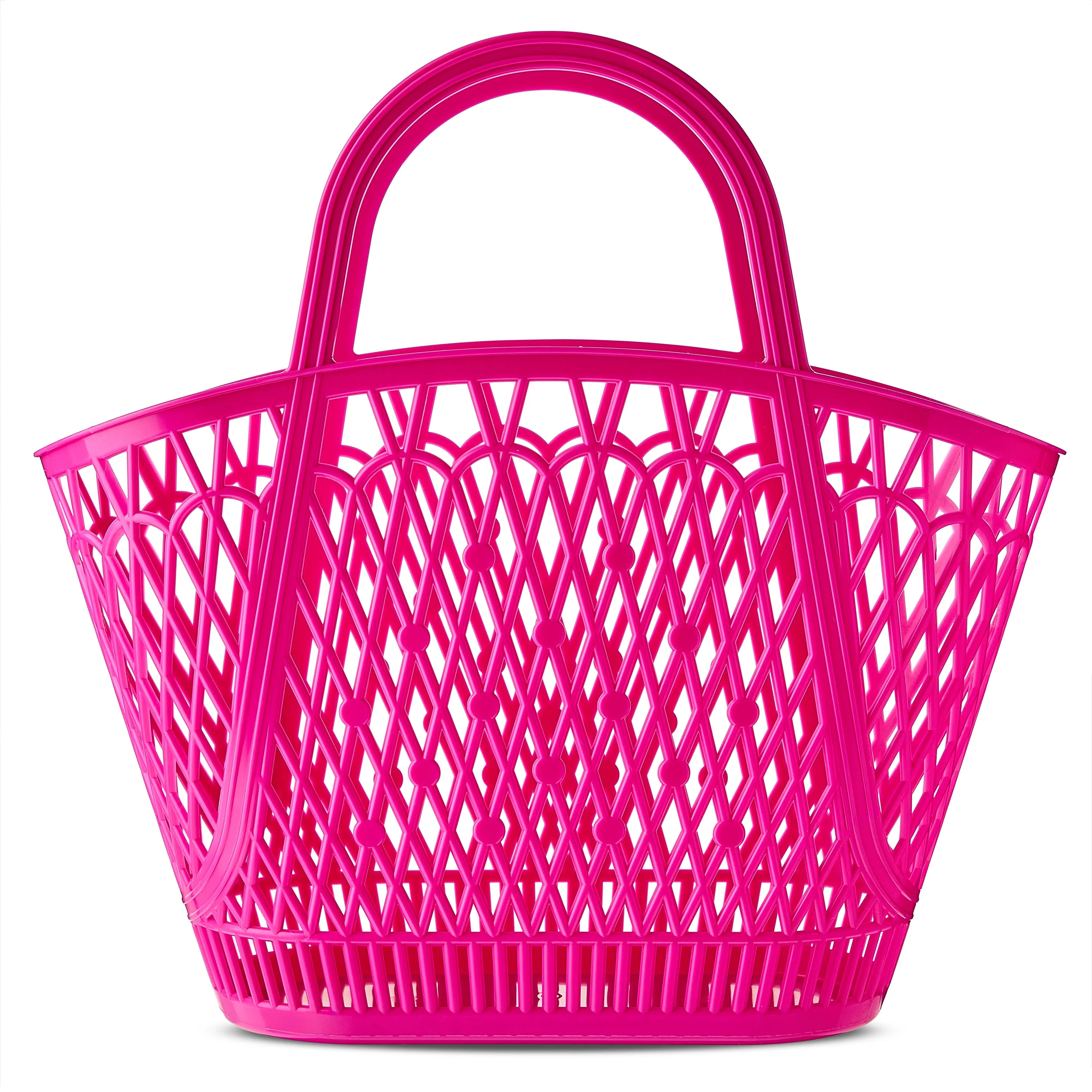 Easter Jelly Tote Basket, Pink, Way To Celebrate, 15 x 16 Inch | Walmart (US)