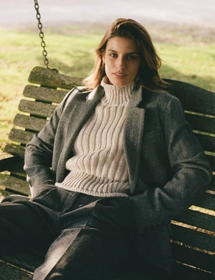 Hutton Blazer: Wool, Grey Herringbone | With Nothing Underneath