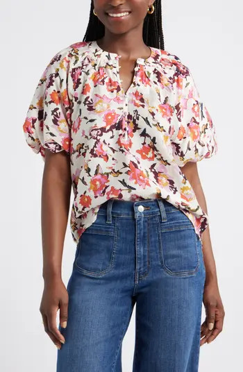 Caslon® Puff Sleeve Top | Nordstrom | Nordstrom