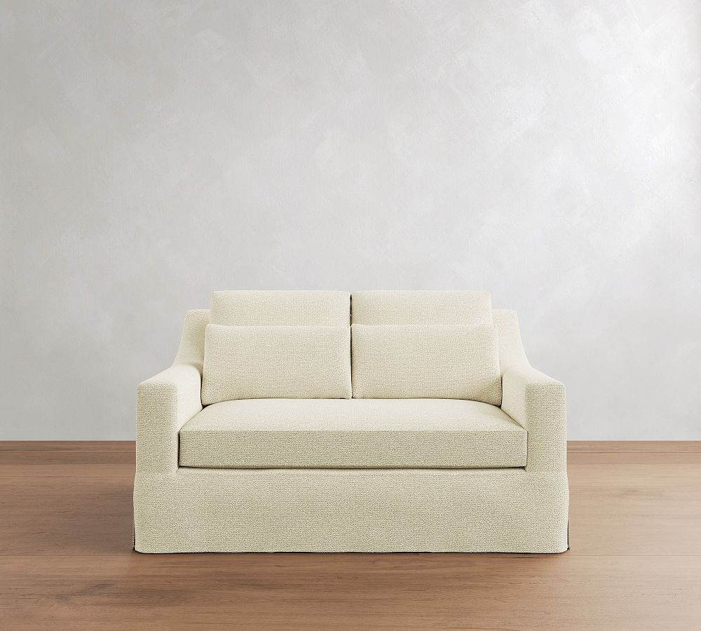 York Slope Arm Deep Seat Slipcovered Sofa (60"-108") | Pottery Barn (US)