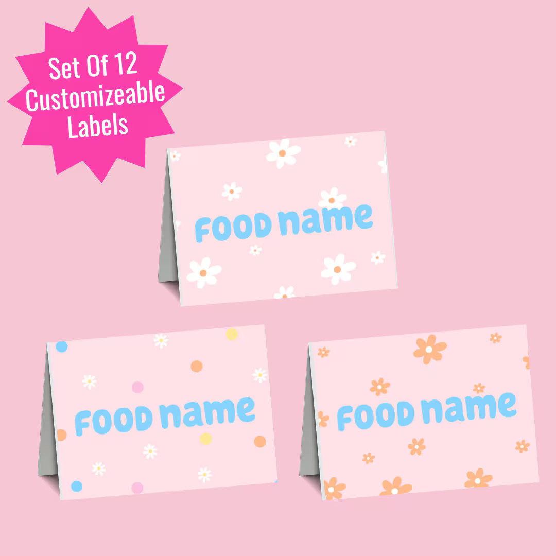 Blue Dog Food Tent, Buffet Label, Blue Dog Birthday Party, Food Label, Pink Party Decor, Table Ca... | Etsy (US)