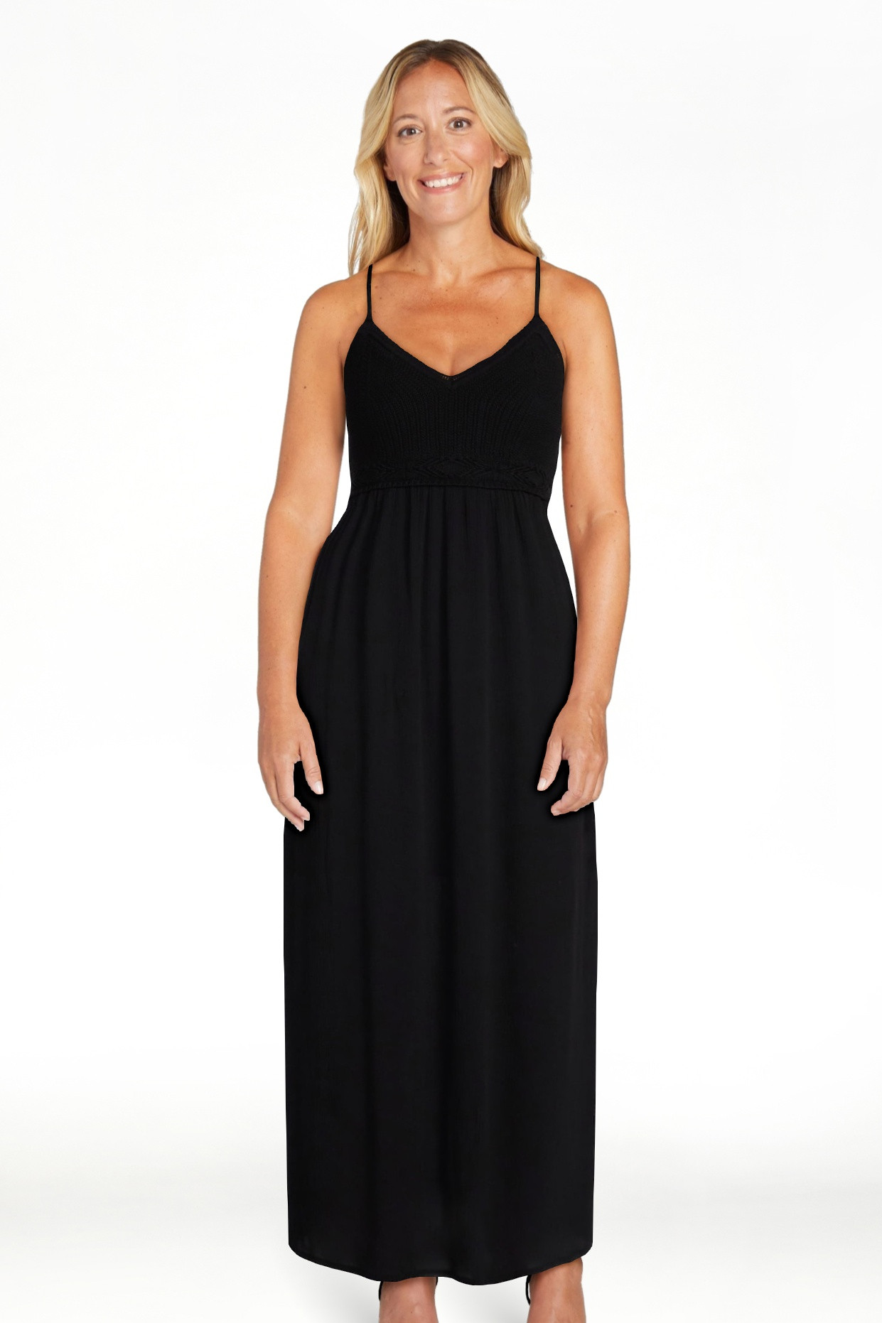 No Boundaries Mix Media Maxi Dress, Women's Sizes XXS-XXL | Walmart (US)