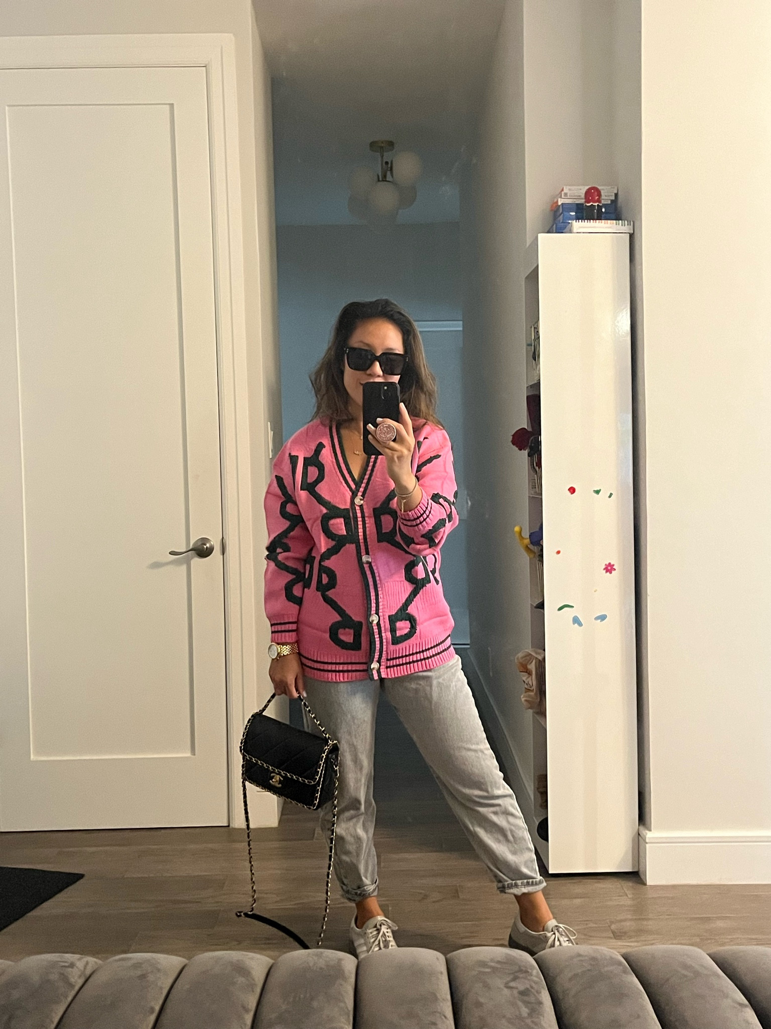 Pink sweater. I’m wearing a small. Sneakers are a must have for fall. I’m wearing a six in these handball spezial. I like these because they have the look of a samba, but they feel more supportive.

#LTKTravel #LTKItBag #LTKShoeCrush
