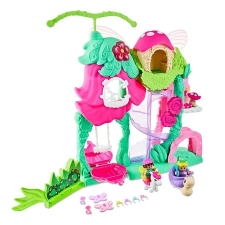 Kid Connection Fairyland Playset, Flower House with Light and Sound, 23 Pieces, Toddler Toys | Walmart (US)