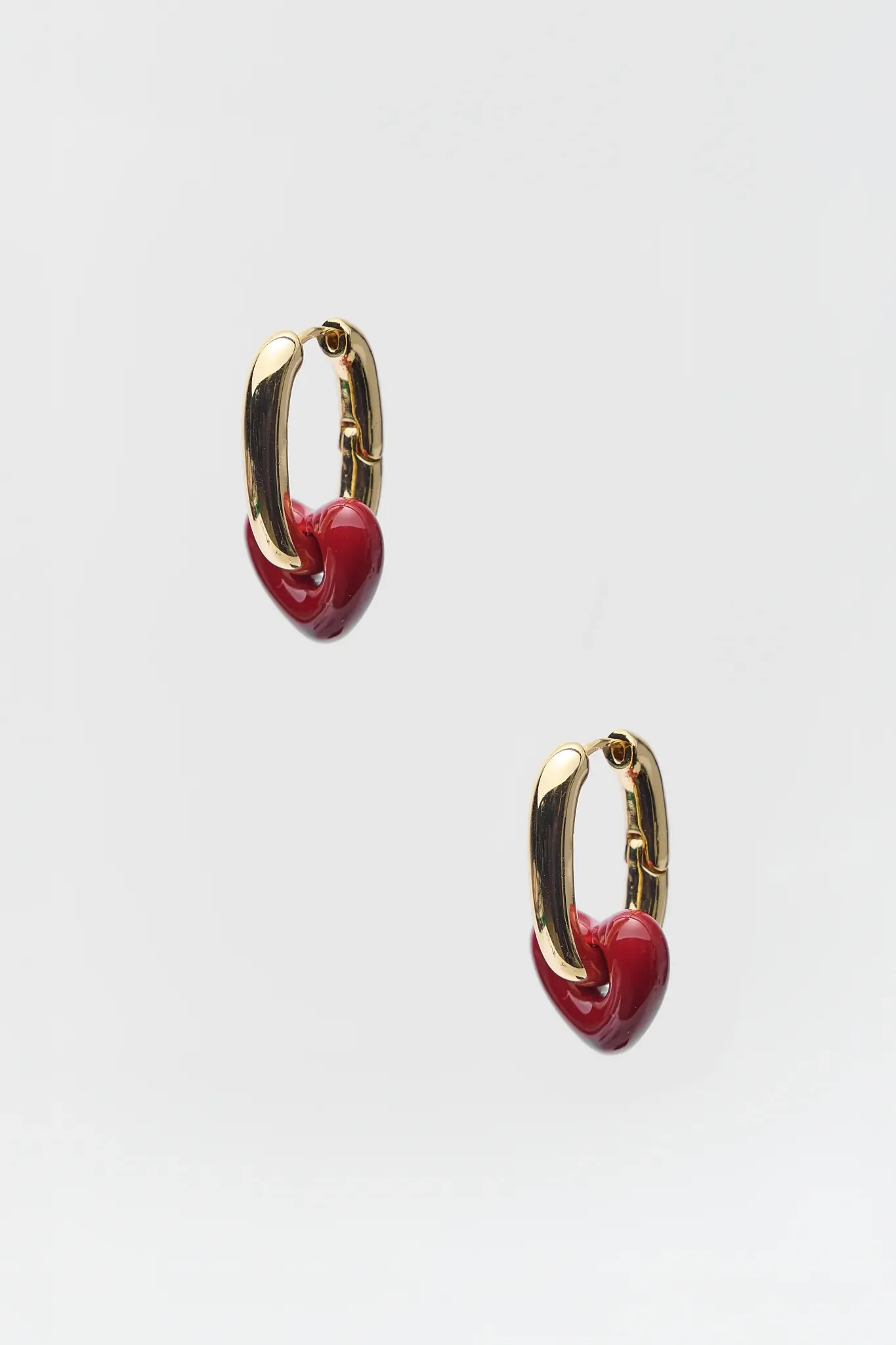 Thelma Gold Heart Huggie Earrings | Avara