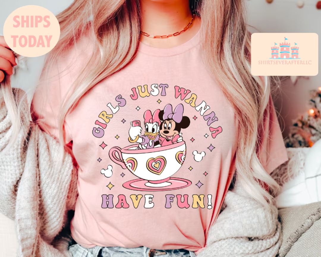 Disney Minnie Daisy Summer Shirt Girls Just Wanna Have Sun - Etsy | Etsy (US)
