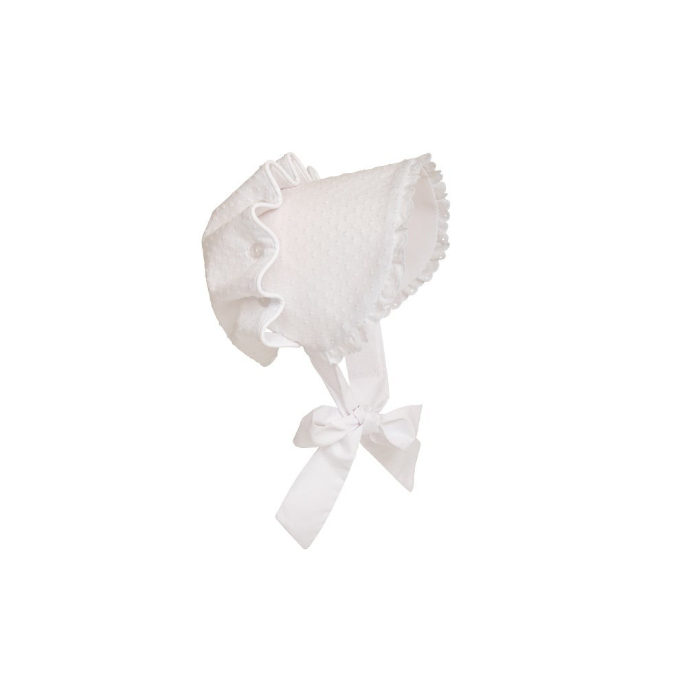 Bellefaire Bonnet - Worth Avenue White Dallas Dot | The Beaufort Bonnet Company