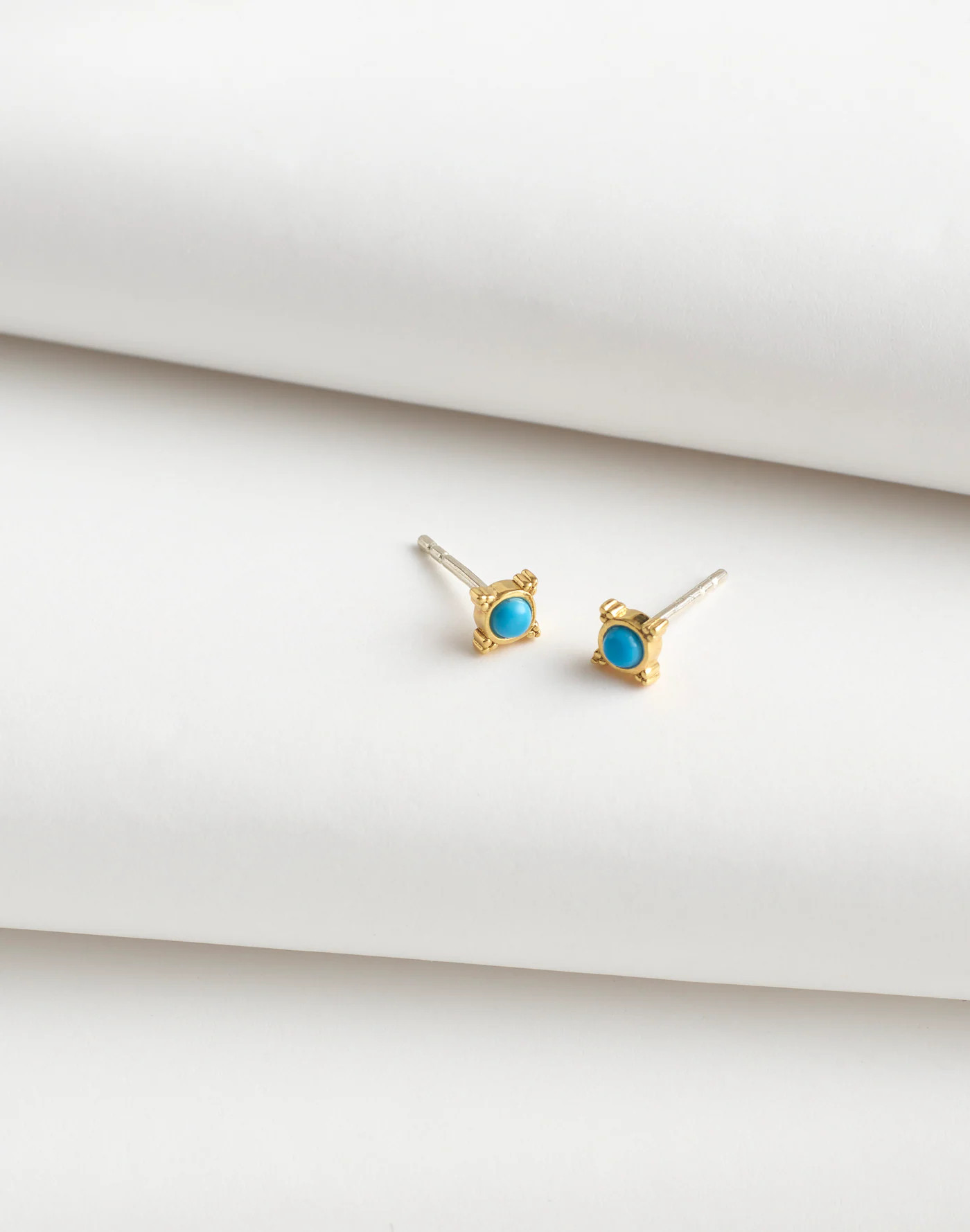 Demi-Fine Turquoise Dotted Stud Earrings | Madewell