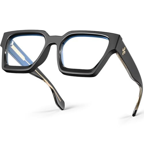 VISOONE Enhanced Version Rectangle Chic Preppy Look Blue Light Blocking Glasses for Women Men RIVER-LIGHTER | Amazon (US)