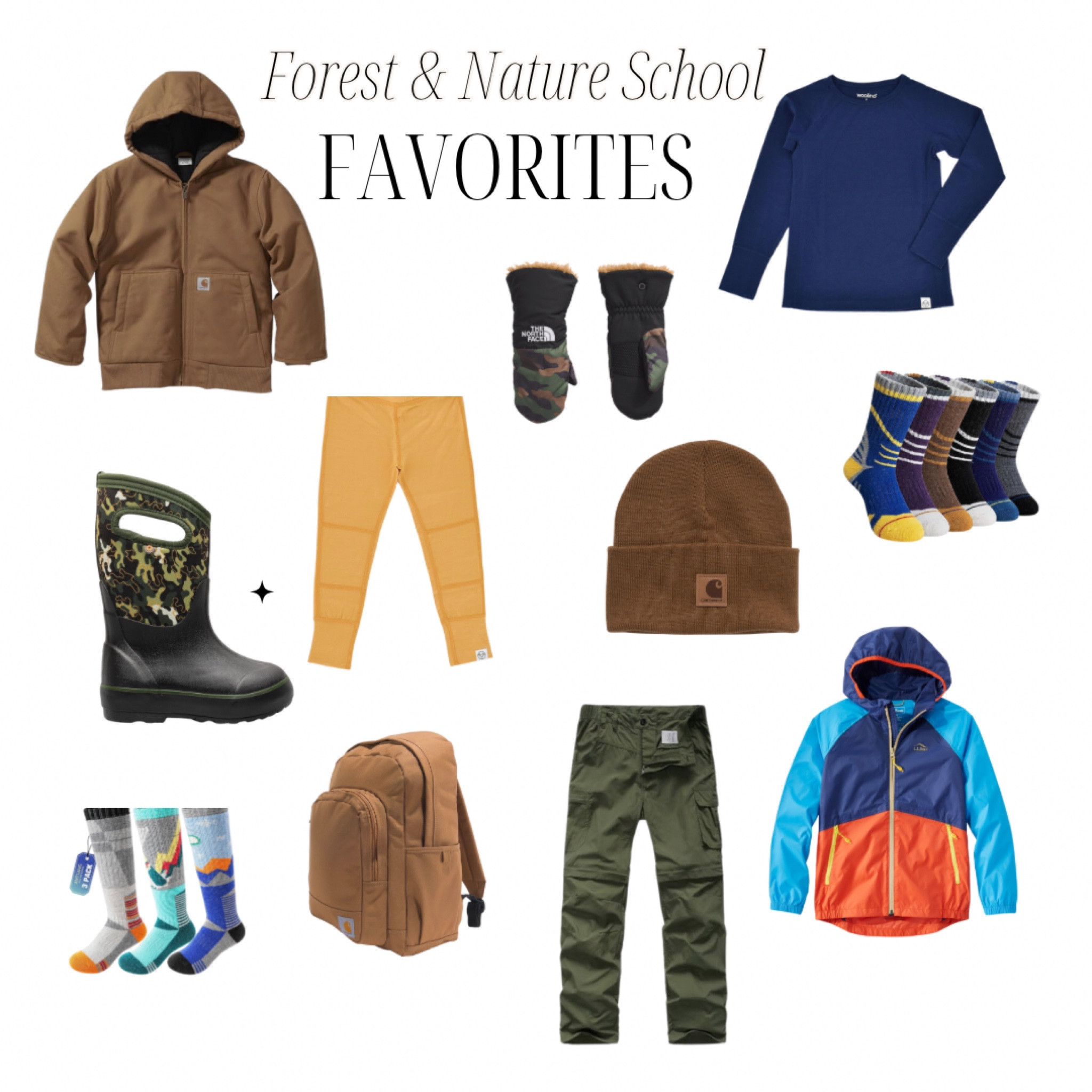 Our boys must haves for forest and nature school in the Pacific Northwest!🌲

