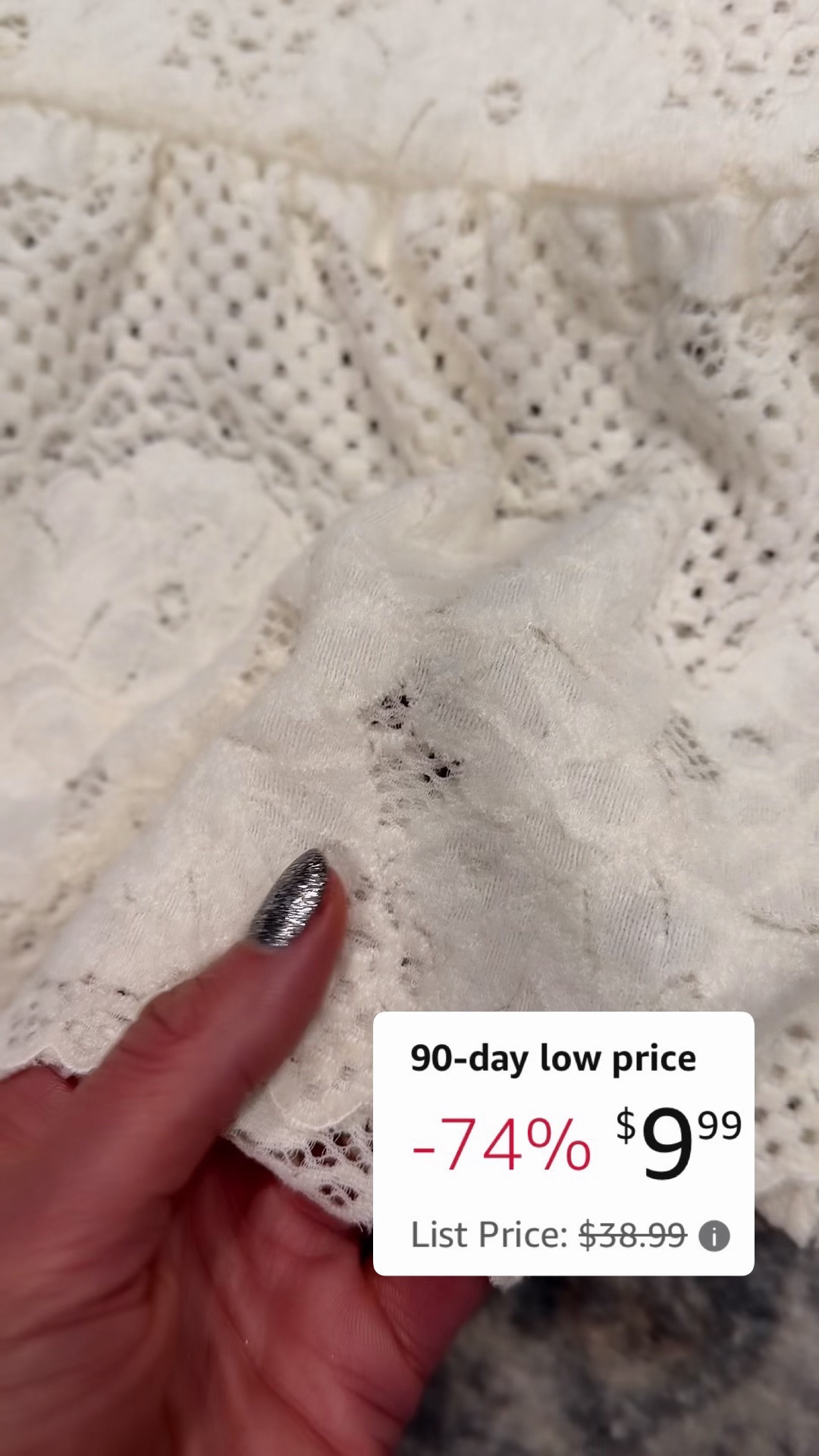 Crazy price drop on these gorgeous lace tops. Less than $10 right now.