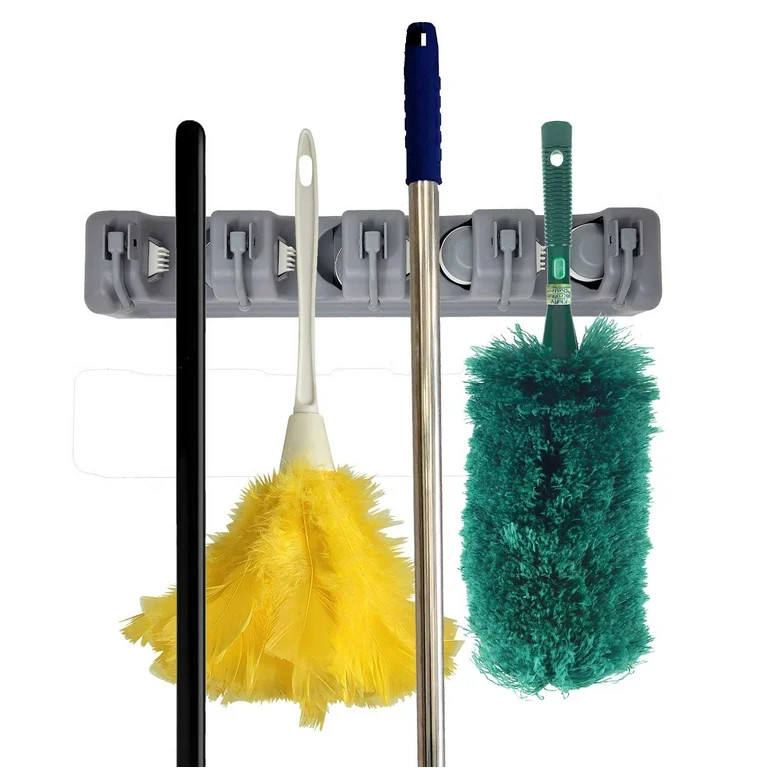 Mop and Broom Holder Wall Mounted Garden Tool Storage Rack & Organization Home Hanger Closet Gara... | Walmart (US)