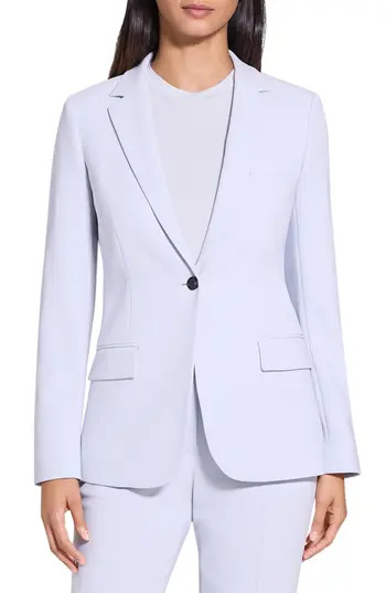 Theory Classic Staple Blazer in Pearl Blue at Nordstrom Rack, Size 4 | Nordstrom Rack