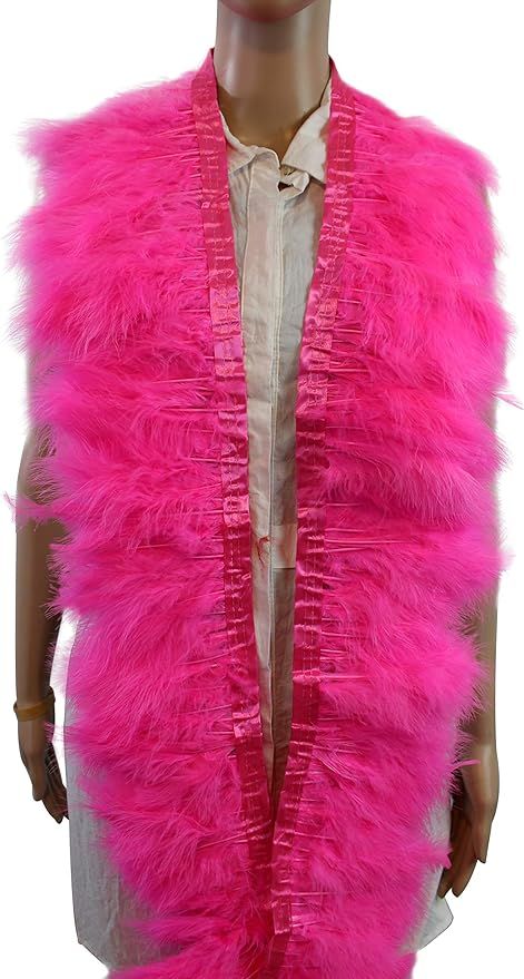 2 Yard Long, 6"-7" Height Marabou Turkey Fluff Feather Fringe Trim, Garment Accessories Feather D... | Amazon (US)