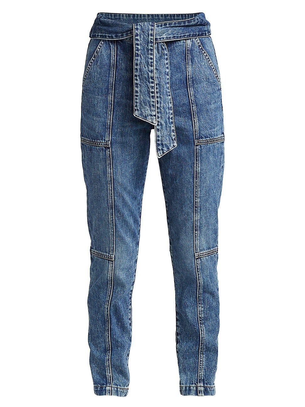 Jonathan Simkhai Standard Women's Henley Tie-Waist Straight Jeans - Mulholland - Size 26 | Saks Fifth Avenue