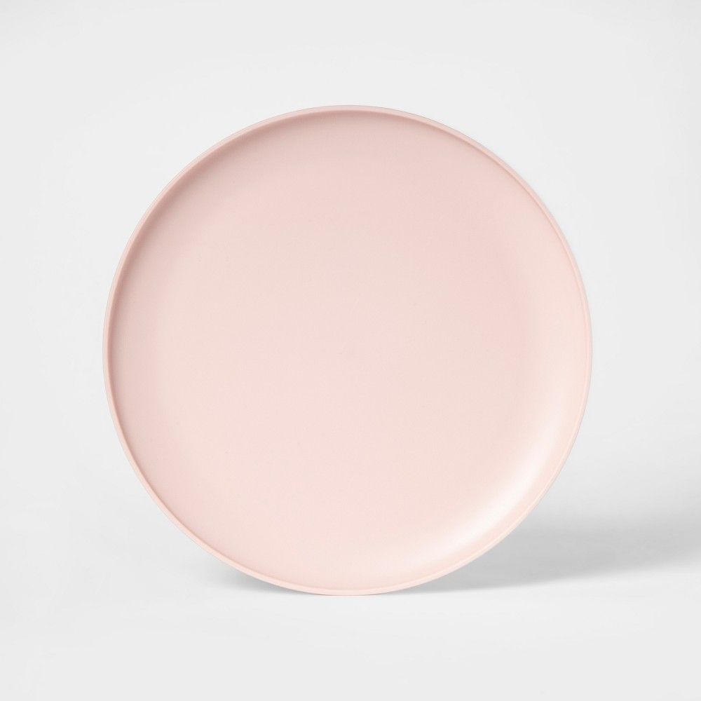 10.5"" Plastic Dinner Plate Pink - Room Essentials | Target