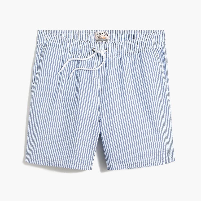 6" seersucker swim trunk | J.Crew Factory