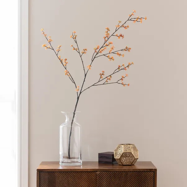 Artificial Orange Witch Hazel Stem | Dunelm