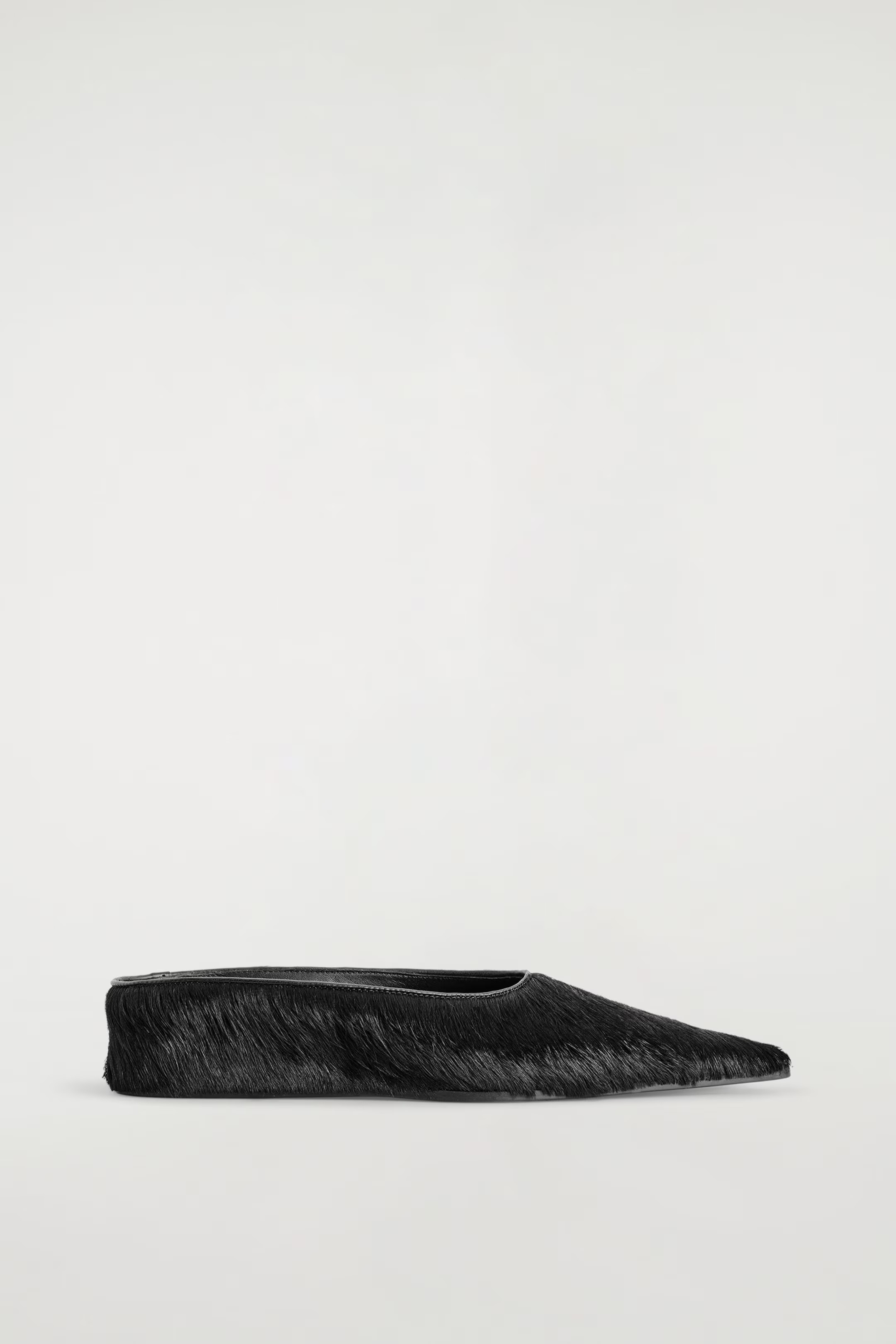 POINTED PONY-HAIR LEATHER MULES - CARBON | COS GB | COS UK