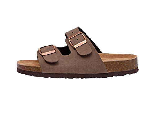 CUSHIONAIRE Lane Cork Footbed Womens Sandals Comfortable Double Buckle Slip On Sandals for Women ... | Amazon (US)