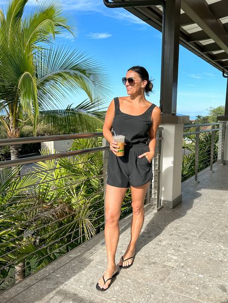 Favorite relaxed romper is back in stock! Perfect for traveling because it’s so PACKABLE. Wearing a size small  

#LTKtravel #LTKSeasonal #LTKFind