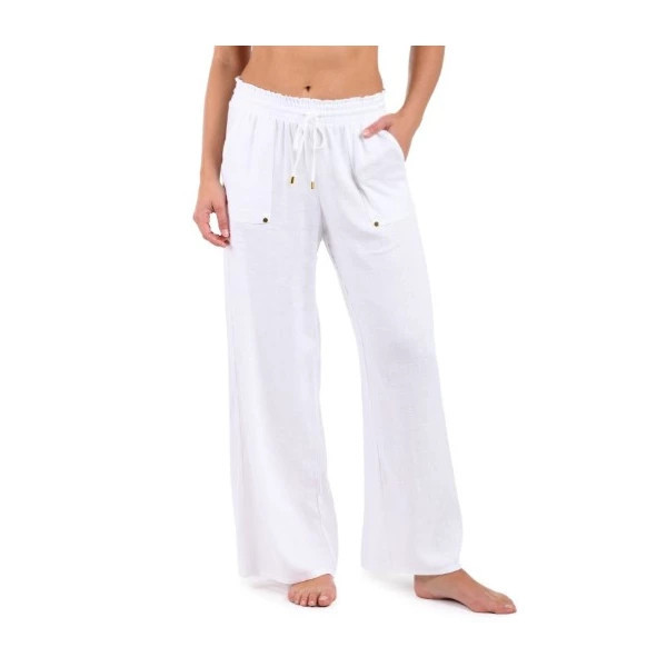 Women's La Blanca Delphine Coast Beach Pant Swim Cover Up Small White | Scheels
