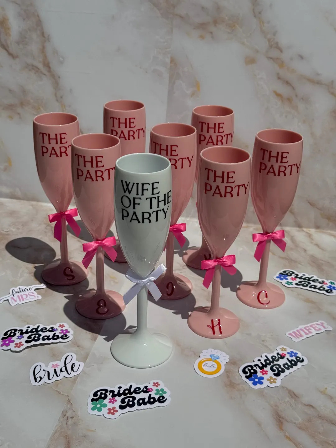 Wife of the Party Plastic Champagne Flute | Wedding Gift for Her | Bachelorette Champagne Glass |... | Etsy (US)