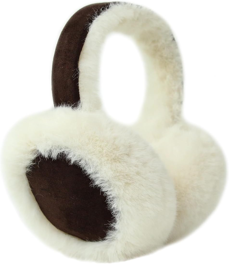 Ear Muffs for Winter Women Foldable Fuzzy Cold Outdoor Earmuffs Soft Faux Furry Ear Warmers Cover... | Amazon (US)