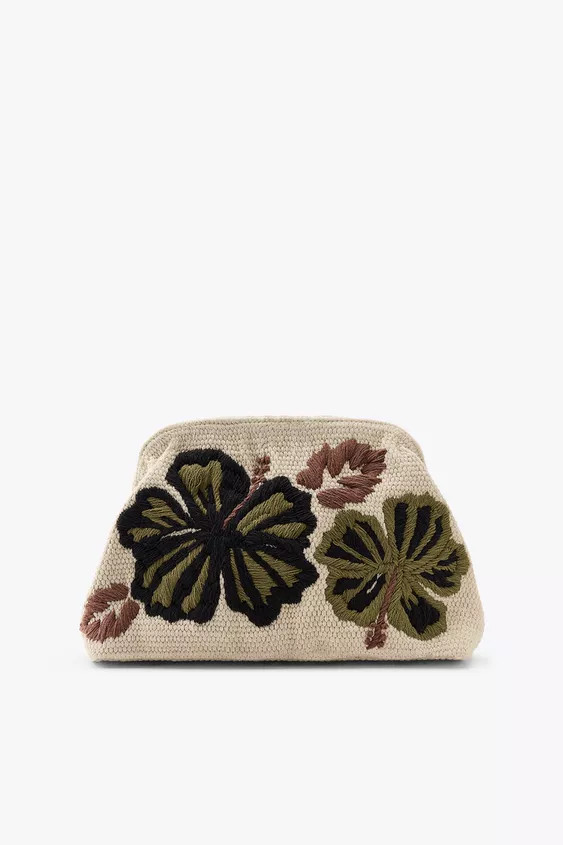 SMALL BAG WITH EMBROIDERED FLOWERS | Zara UK