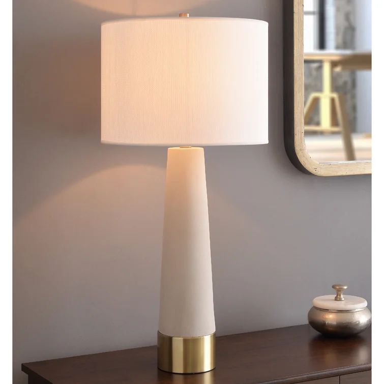 Freda 30.5" Concrete/Antique Brass Table Lamp | Wayfair Professional