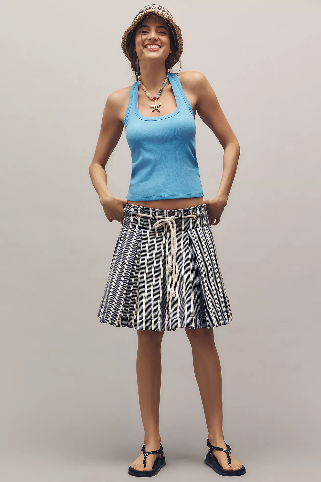 Pilcro Ribbed Halter Tank | Anthropologie (US)