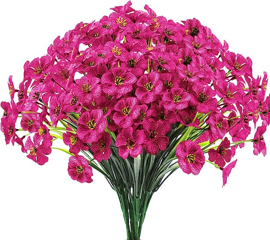 RelatoHolife 12 Bundles Fake Flowers UV Resistant Artificial Flowers for Outdoors Silk Flowers Ou... | Amazon (US)