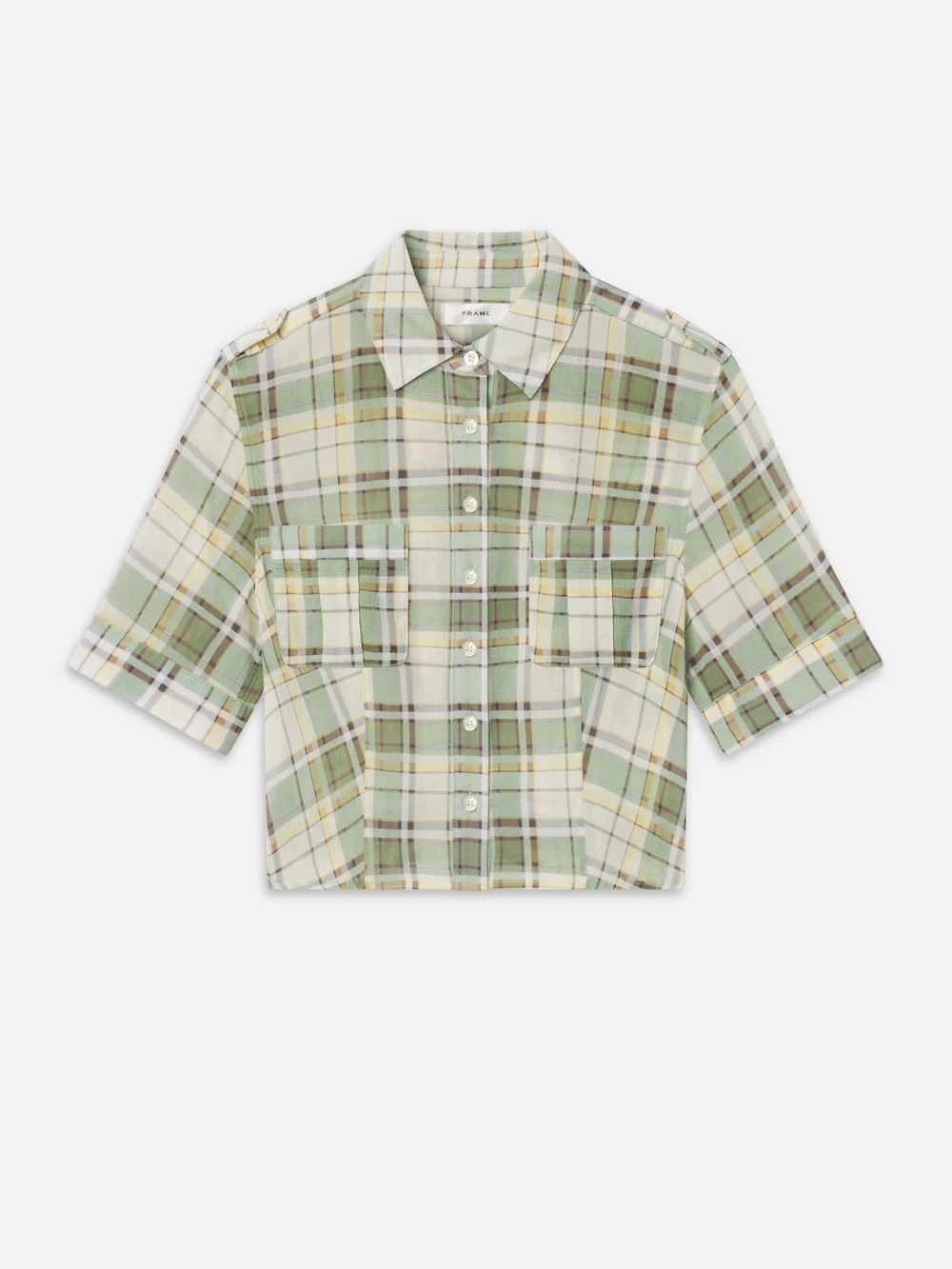 The Utility Shirt -- Jade Green Plaid | Frame Denim