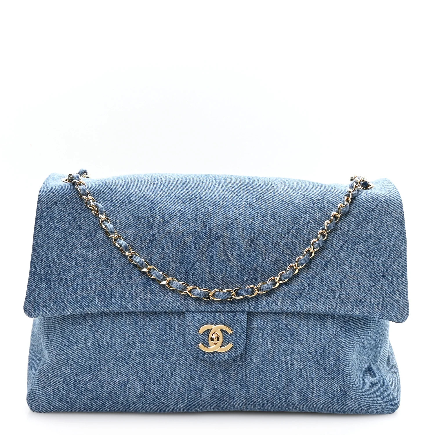 Chanel Denim Souplissimo Maxi Flap Blue 1915490 | FASHIONPHILE (US)