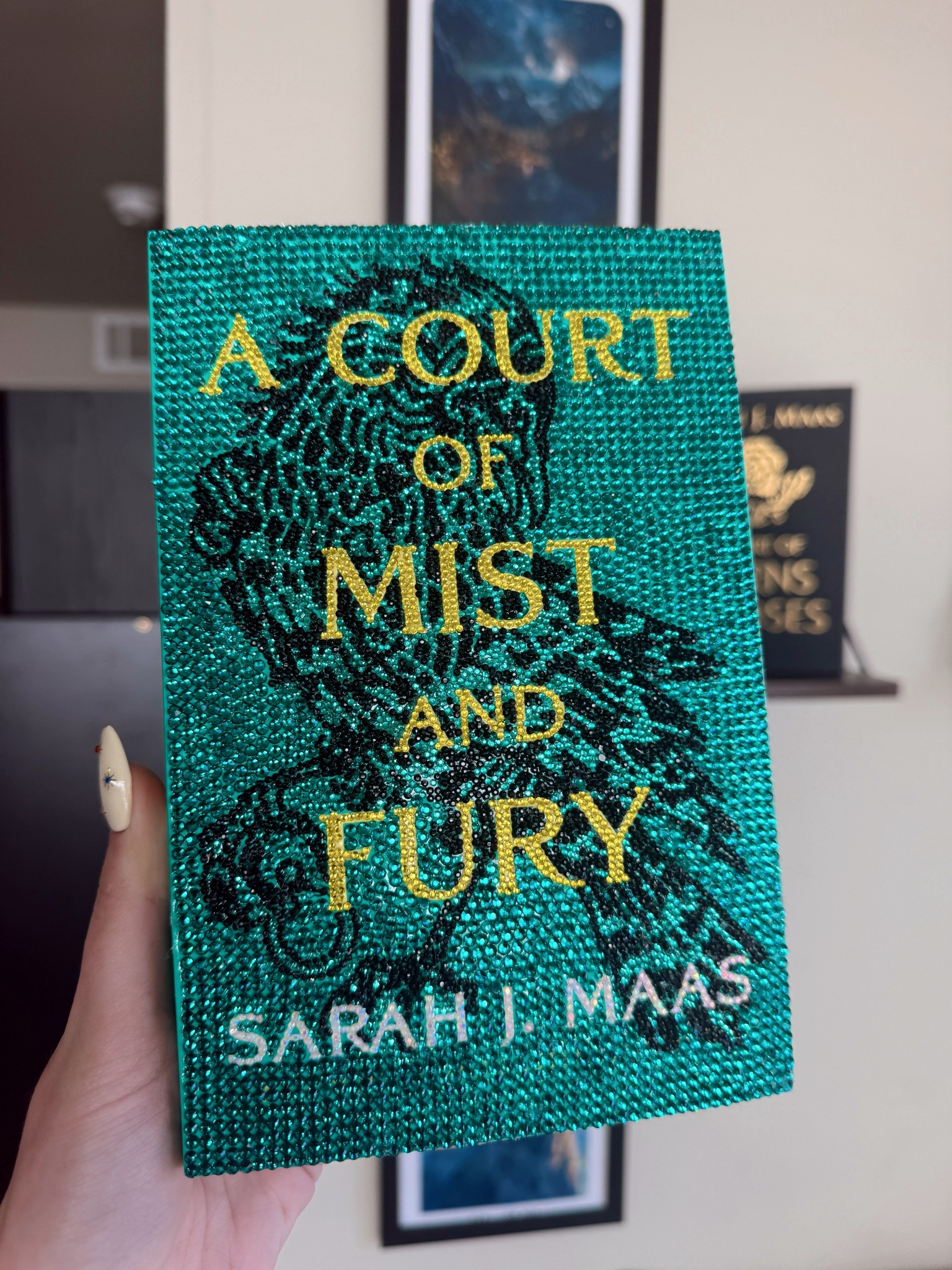 Bedazzled Mist and Fury cover details

Sarah’s name - color: 12-TranspAB / size: 4mm

Book name - color: lemon yellow / size: SS4

Black detail - color: black / size: SS4

Blue detail - color: blue zircon / size: SS4

Background - color: blue zircon / size: SS10


#LTKHome #LTKFindsUnder50 #LTKSpringSale