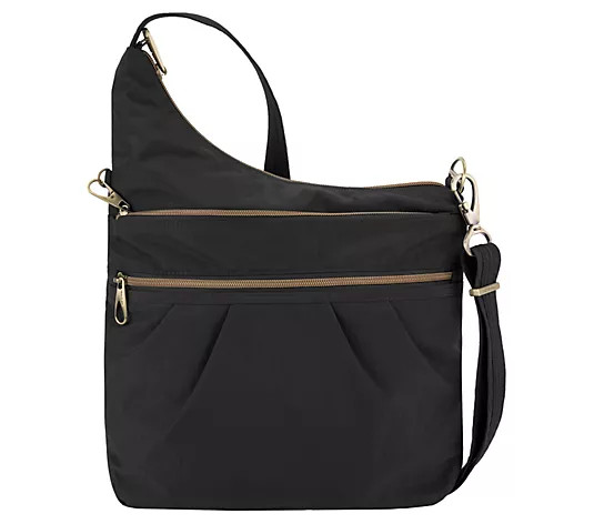 Travelon Anti-Theft Signature Three-CompartmentCrossbody Bag - QVC.com | QVC