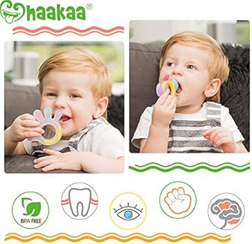 haakaa Baby Teethers Baby Teething Toys Silicone Teething Toys for Babies Soothe Teething Pain an... | Amazon (US)