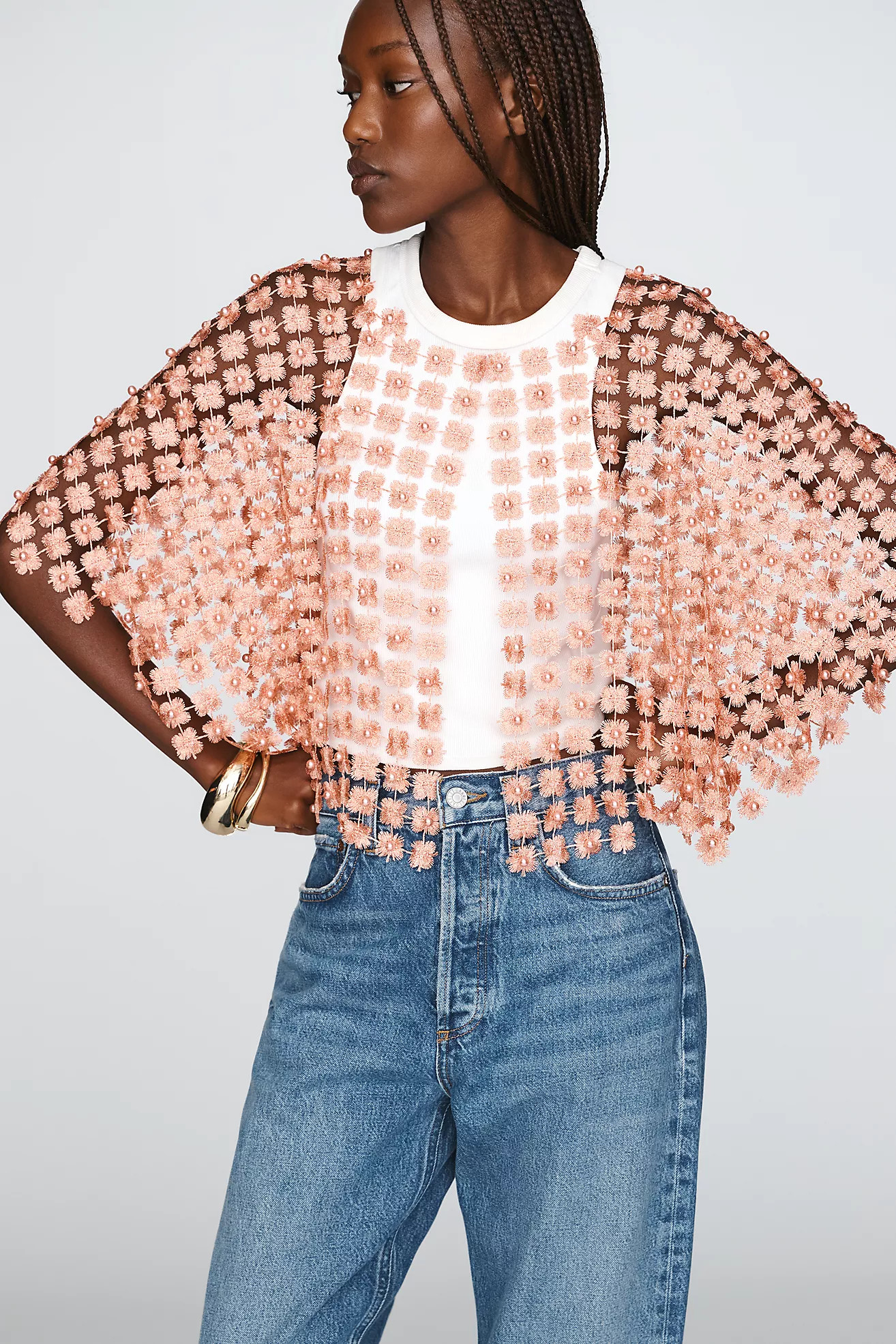 Sheer Pearl Lace Cape | Anthropologie (US)