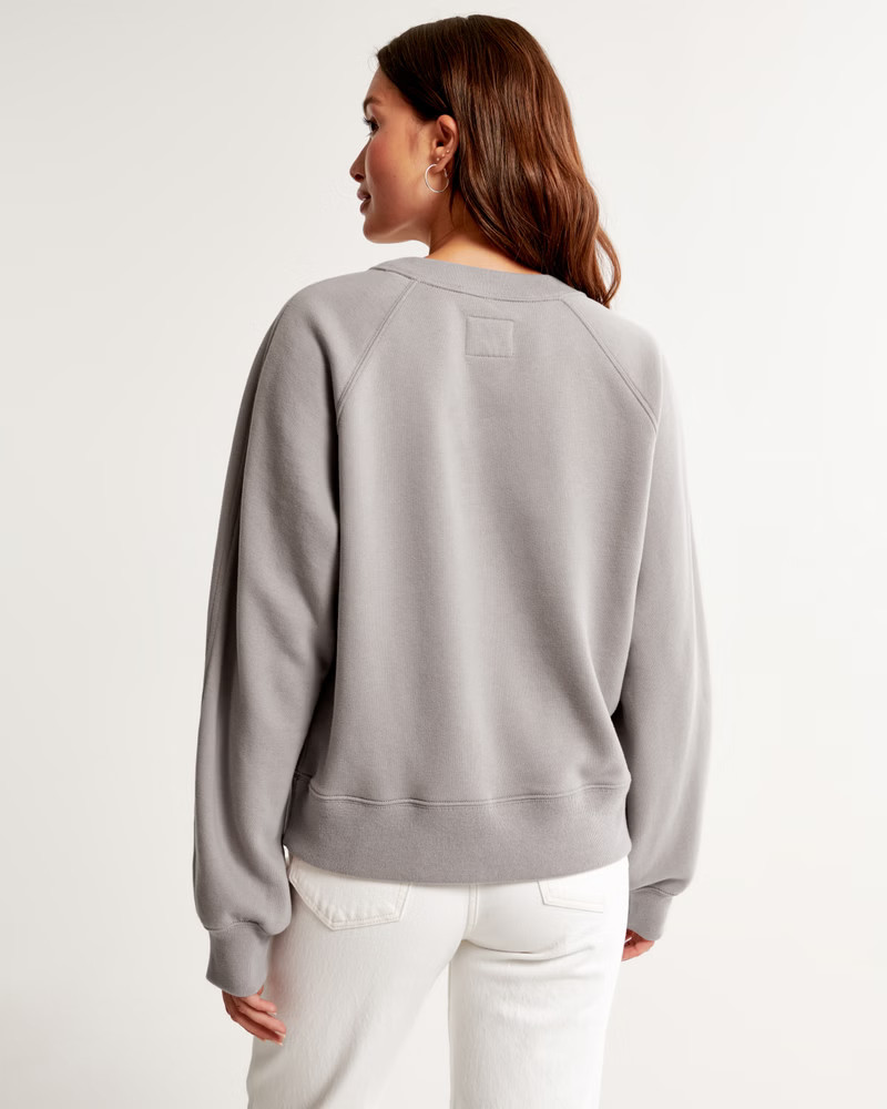 Women's Essential Raglan Classic Sunday Crew | Women's Matching Sets | Abercrombie.com | Abercrombie & Fitch (US)