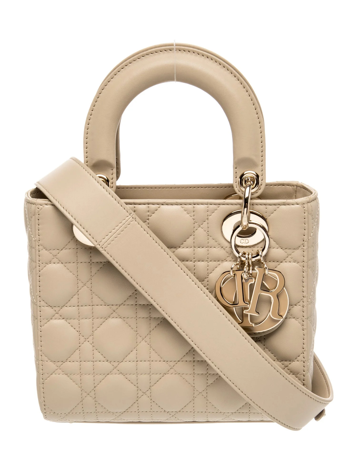 Christian Dior Cannage Lady Dior My ABCDior Small - Neutrals Handle Bags, Handbags - CHR586364 | ... | The RealReal